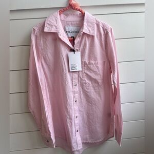 NWT Lola River Pink Button Down Shirt for Women small